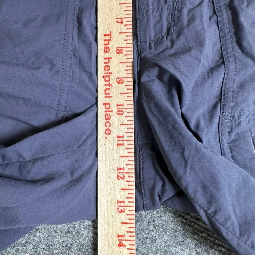 LL Bean Mens Hiking Shorts Gray Blue Nylon Mesh Lined Belted Outdoor 274658